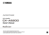 Yamaha AV Pre-Amplifier CX-A5200 Manual de usuario