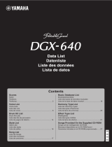 Yamaha DGX-640 Ficha de datos