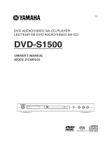Yamaha DVD-S1500 Manual de usuario