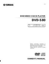 Yamaha DVD-S80 Manual de usuario