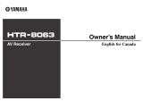 Yamaha HTR-8063 El manual del propietario