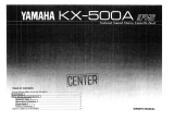 Yamaha KX-500A El manual del propietario
