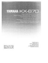 Yamaha KX-670 El manual del propietario