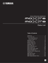 Yamaha MOXF6 Ficha de datos