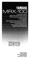 Yamaha MRX-100 El manual del propietario