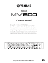 Yamaha MV800 Manual de usuario