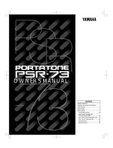 Yamaha PortaTone PSR-73 El manual del propietario
