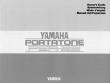 Yamaha Portatone PSR-22 El manual del propietario