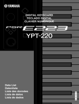 Yamaha PSR-E223 Ficha de datos