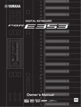 Yamaha PSR-E353 El manual del propietario