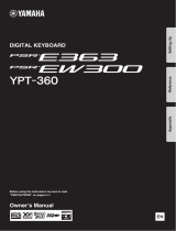 Yamaha PSRE263 Manual de usuario