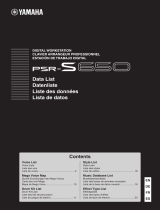 Yamaha PSR-S650 Ficha de datos