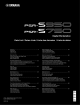 Yamaha PSR-S950 Ficha de datos