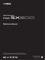 Yamaha PSR-SX600 Manual de usuario