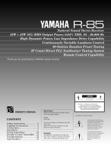 Yamaha R-85 Manual de usuario