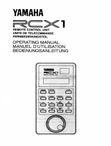 Yamaha RCX1 El manual del propietario