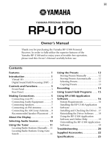 Yamaha RP-U100 El manual del propietario