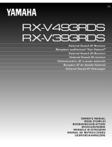 Yamaha RX-V393RDS Manual de usuario
