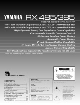 Yamaha RX-385 Manual de usuario