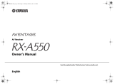 Yamaha RX-A550 El manual del propietario