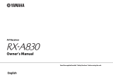 Yamaha RX-A830 El manual del propietario