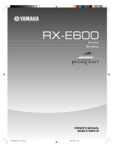 Yamaha RX-E600 El manual del propietario