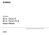Yamaha RX-S601D Manual de usuario