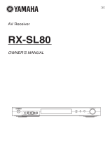 Yamaha RX-SL80 Manual de usuario