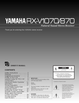 Yamaha RX-V870 Manual de usuario