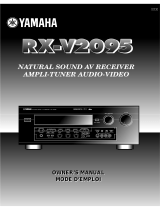 Yamaha RX-V2095 Manual de usuario