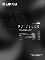 Yamaha RXV3000 Manual de usuario