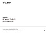 Yamaha RX-V385 El manual del propietario