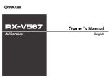 Yamaha RX-V567 El manual del propietario