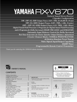 Yamaha RX-V670 Manual de usuario