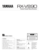 Yamaha RX-V890 Manual de usuario