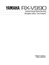 Yamaha RX-V990 Manual de usuario