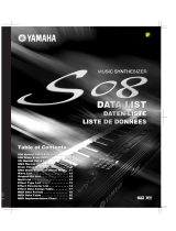 Yamaha S08 Ficha de datos