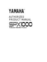 Yamaha SPX1000 El manual del propietario