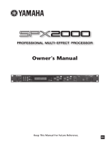 Yamaha SPX2000 Manual de usuario