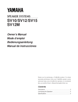 Yamaha SV12 Manual de usuario