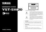 Yamaha YST-SW20 Manual de usuario