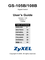 ZyXEL Communications GS-105B/108B Manual de usuario
