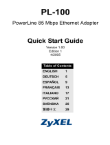 ZyXEL Communications POWERLINE PL-100 Manual de usuario