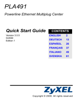 ZyXEL Powerline Ethernet Multiplug Center PLA491 Manual de usuario