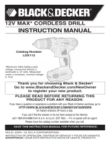 Black & Decker Cordless Drill Manual de usuario