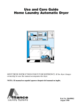 Alliance Laundry Systems D310IE3B Manual de usuario