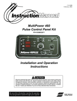 ESAB MultiPower 460 Pulse Control Panel Kit Instrucciones de operación
