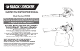 Black & Decker Blower BV3100R Manual de usuario