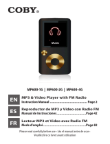 Coby MPC883 - MP 1 GB Digital Player Manual de usuario