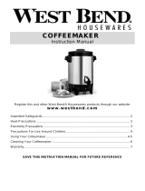 West Bend Coffeemaker Manual de usuario